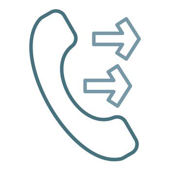 Call Forwarding Line Two Color Icon vector