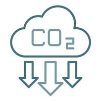 Reduce Co2 Emissions Line Two Color Icon vector