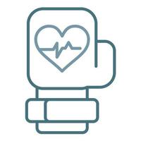 Cardio Boxing Line Two Color Icon vector