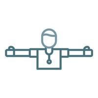 Stretching Line Two Color Icon vector