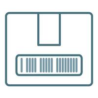 Barcode Line Two Color Icon vector