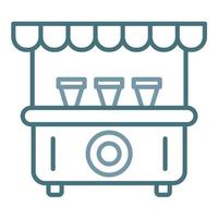 Drinks Stall Line Two Color Icon vector