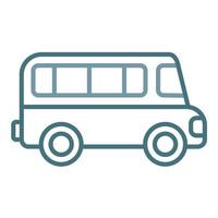 Minivan Line Two Color Icon vector