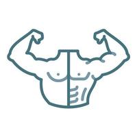 Fat vs Lean Muscle Line Two Color Icon vector