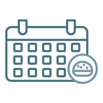 Cheat Day Line Two Color Icon vector