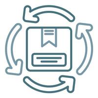 Easy Return Line Two Color Icon vector
