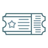 Ticket Line Two Color Icon vector