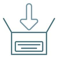 Parcel In Line Two Color Icon vector