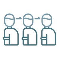 Queue Line Two Color Icon vector