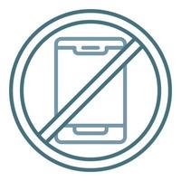 No Touch Technology Line Two Color Icon vector