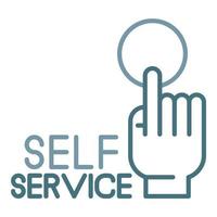 Self Service Line Two Color Icon vector
