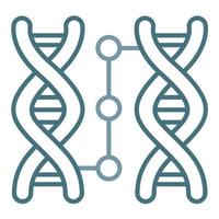 Cloning Line Two Color Icon vector