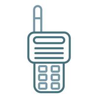 Two Way Radio Line Two Color Icon vector