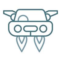 icono de dos colores de la línea de transporte futuro vector