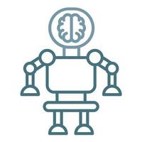 Cyborg Line Two Color Icon vector