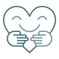 Hug Line Two Color Icon vector