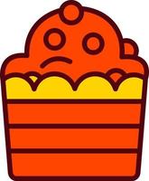 icono de vector de cupcake