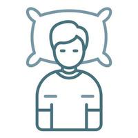 Lying Down Line Two Color Icon vector