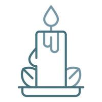 icono de dos colores de la línea de velas perfumadas vector