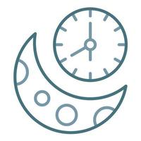Quiet Time Line Two Color Icon vector