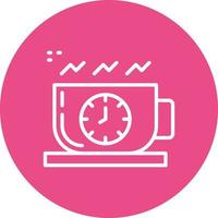 icono de vector de tiempo de café