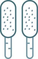 Corn Dog Line Two Color Icon vector