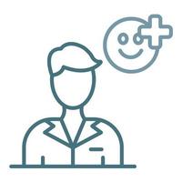 Positive Emotion Line Two Color Icon vector