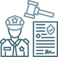 Law Enforcement Line Two Color Icon vector