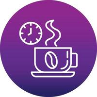 icono de vector de tiempo de café