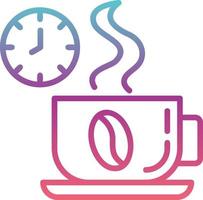 icono de vector de tiempo de café