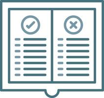 Rule Line Two Color Icon vector