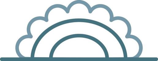 Empanada Line Two Color Icon vector