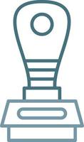 Stamp Line Two Color Icon vector