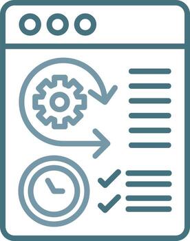 Agile Software Development Line Two Color Icon vector