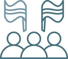 Team Building Line Two Color Icon vector