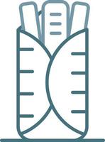 Burrito Line Two Color Icon vector