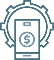 Gig Work Line Two Color Icon vector