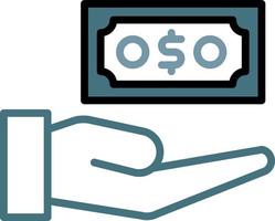 Minimum Wage Line Two Color Icon vector
