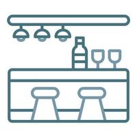 Bar Line Two Color Icon vector