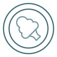 Vegan Line Two Color Icon vector