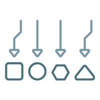 Unstructured Data Line Two Color Icon vector