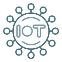 Internet of Things Line Two Color Icon vector