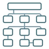 Structured Data Line Two Color Icon vector