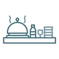 Dinner Line Two Color Icon vector