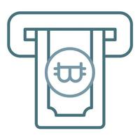 Cryptocurrency ATM Line Two Color Icon vector