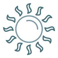 Sun Line Two Color Icon vector