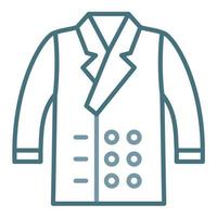 Coat Line Two Color Icon vector