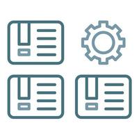 Inventory Management Line Two Color Icon vector