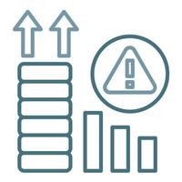 Risk Investment Line Two Color Icon vector