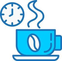 icono de vector de tiempo de café